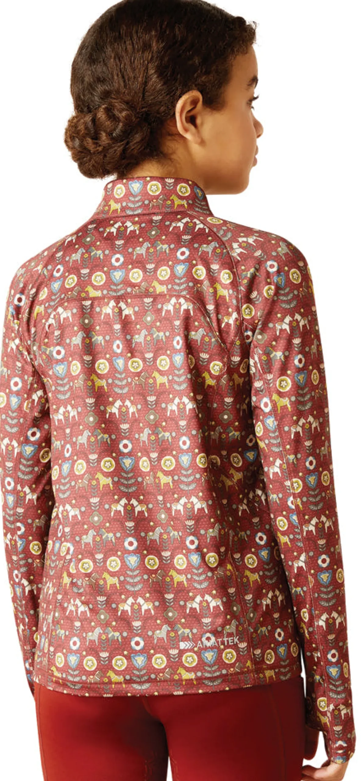 Kids ARIAT-APPAREL Ariat® Kids’ Lowell Quarter-Zip Print Base Layer 2.0