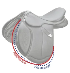 SADDLERY BRANDS INTL Bates Caprilli Close Contact Saddle with Extended Flap