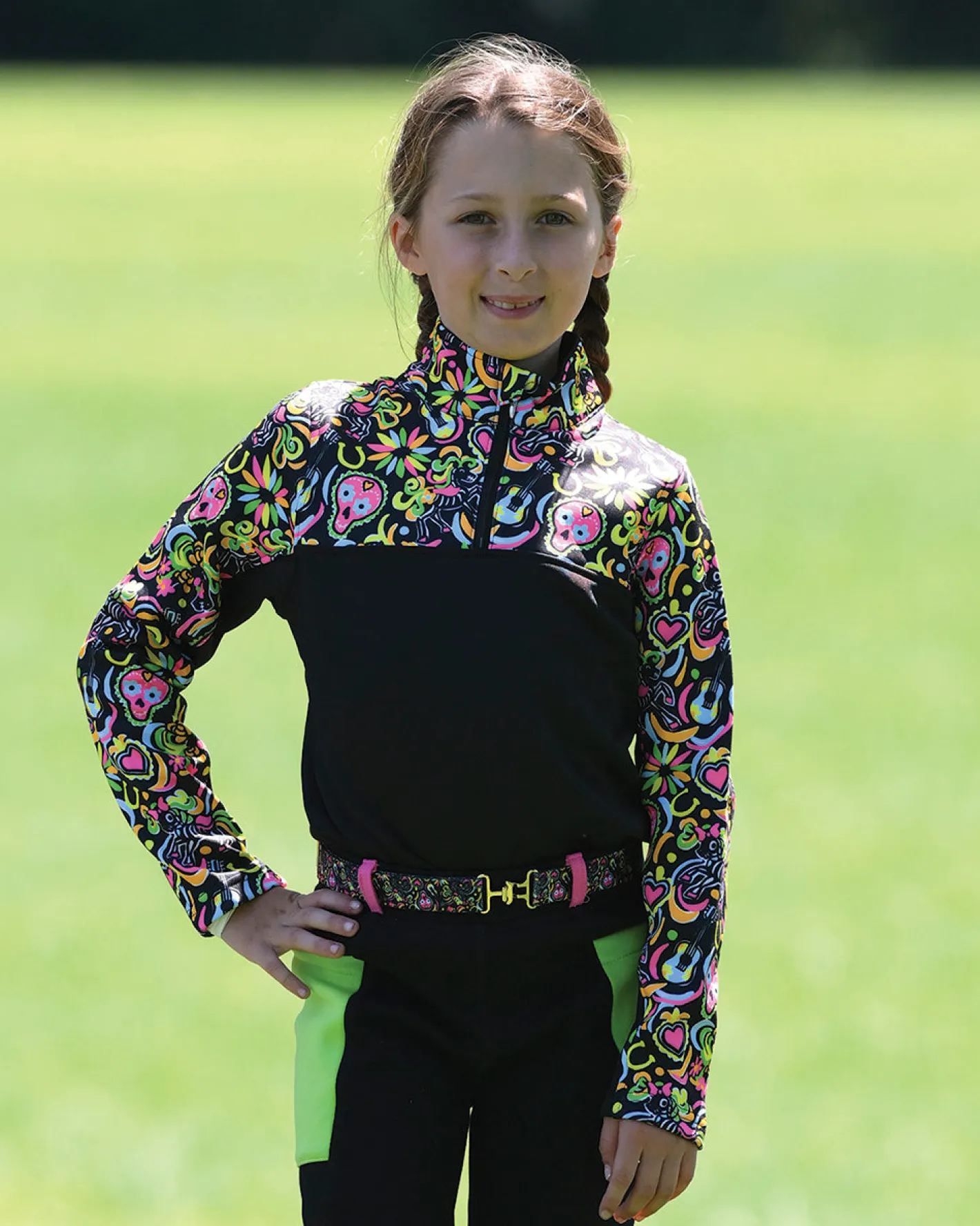 Kids BELLE AND BOW EQSTRN Belle & Bow Equestrian Children’s Fleece Pullover