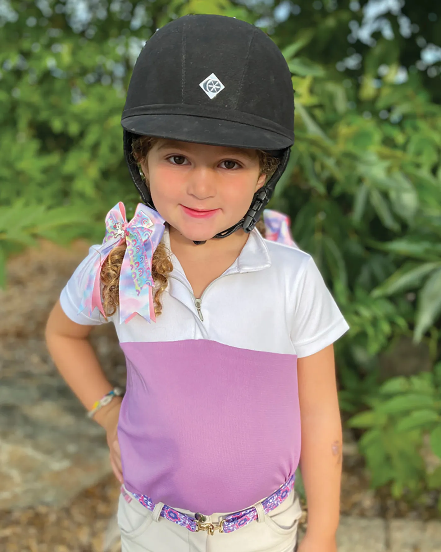 Kids BELLE AND BOW EQSTRN Belle & Bow Equestrian Children’s Short Sleeve Show Shirt