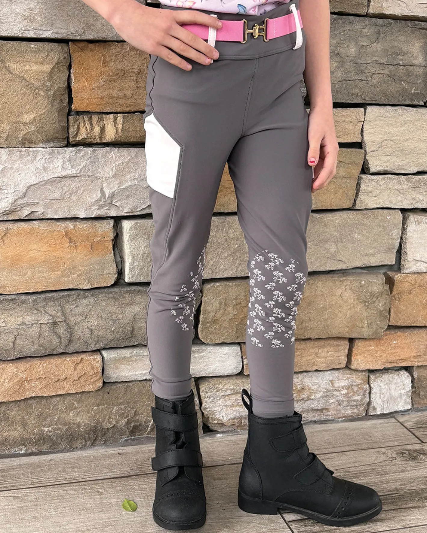 Kids BELLE AND BOW EQSTRN Belle & Bow Equestrian Children’s Riding Tight