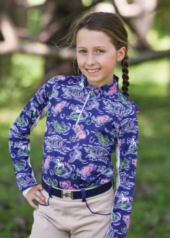 Kids BELLE AND BOW EQSTRN Belle & Bow Equestrian Children’s Short Sleeve Sun Shirt