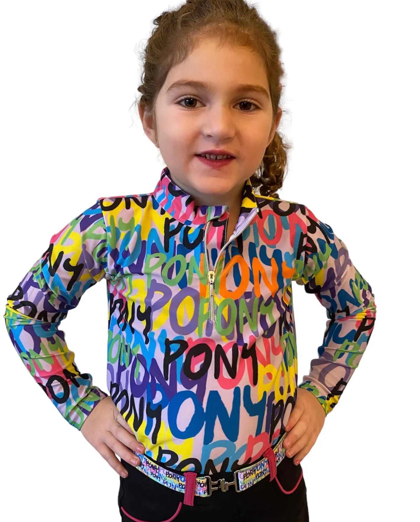 Kids BELLE AND BOW EQSTRN Belle & Bow Equestrian Children’s Long Sleeve Sun Shirt
