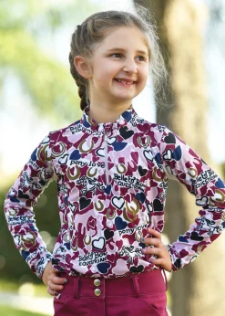 Kids BELLE AND BOW EQSTRN Belle & Bow Equestrian Girls’ Long Sleeve Sun Shirt
