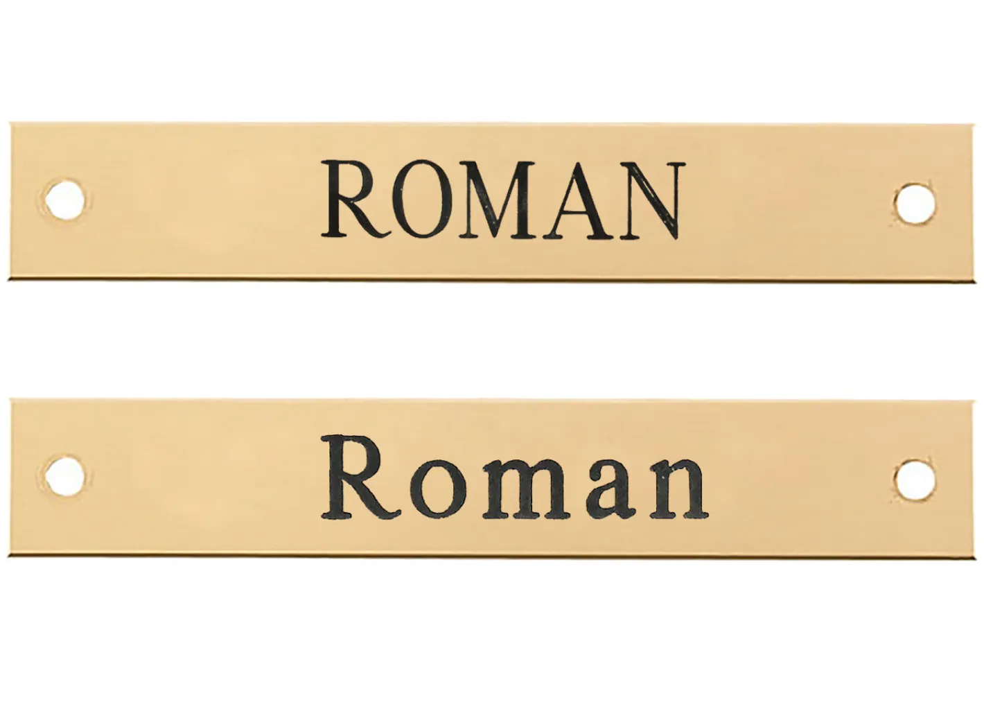 DOVER DROPSHIP Beveled Edge Halter Nameplate - 1 or 2 lines