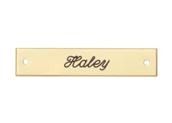 DOVER DROPSHIP Beveled Edge Saddle Nameplate