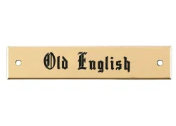 DOVER DROPSHIP Beveled Edge Saddle Nameplate