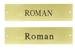 DOVER DROPSHIP Brass Halter Nameplate - 3 lines