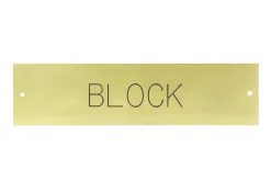 DOVER DROPSHIP Brass Halter Nameplate - 3 lines