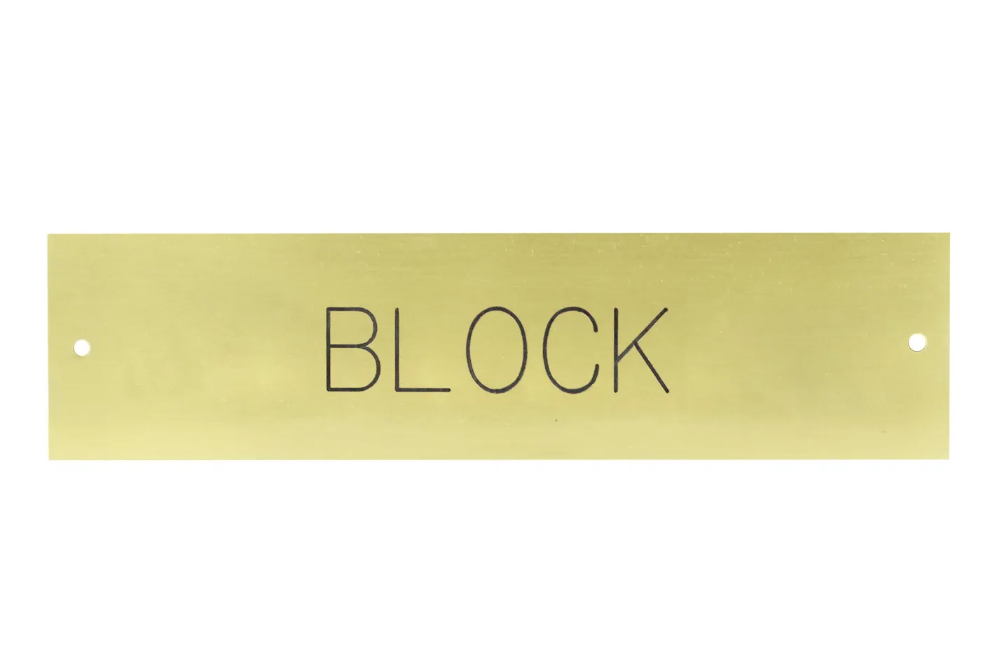 DOVER DROPSHIP Brass Halter Nameplate - 3 lines