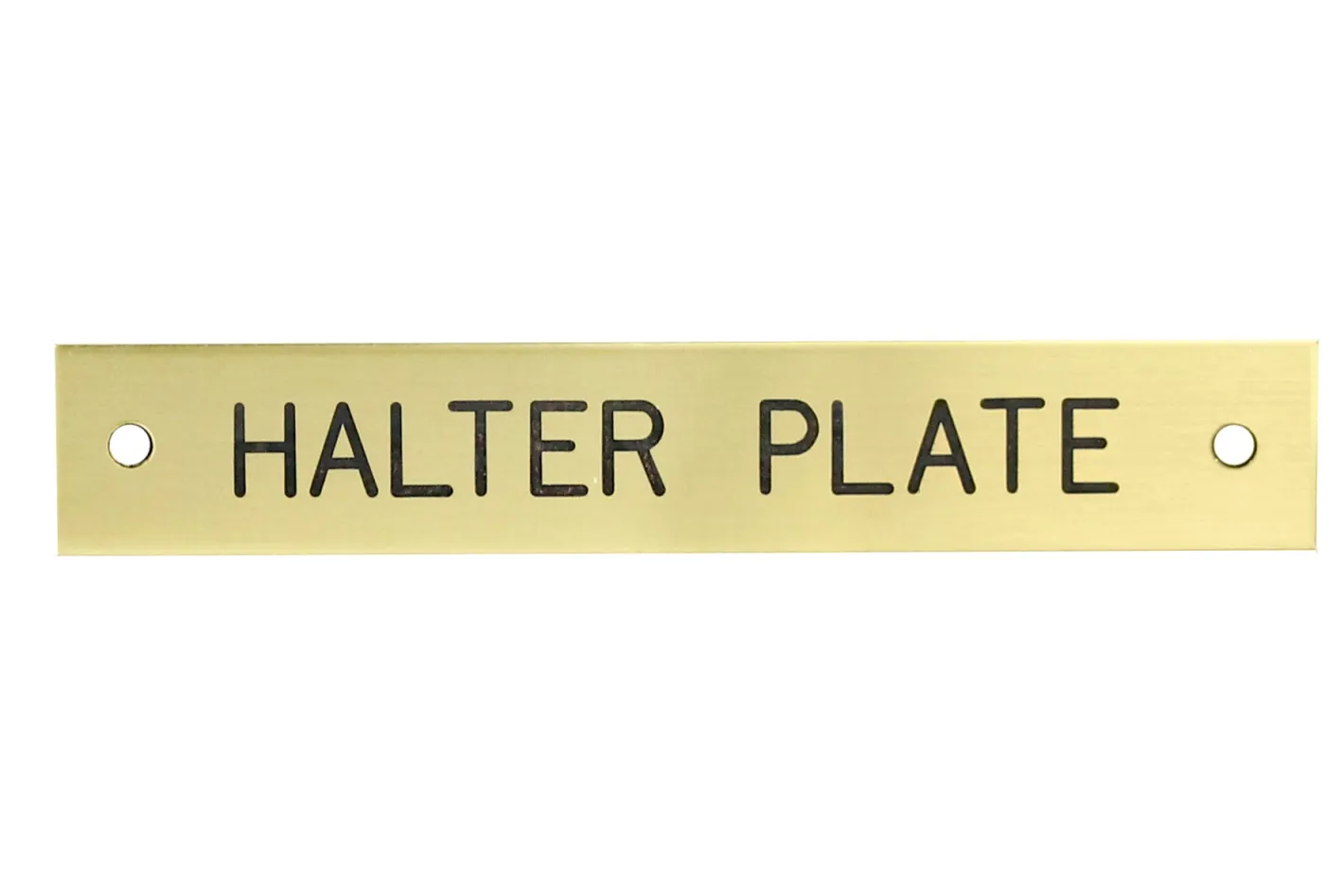 DOVER DROPSHIP Brass Halter Nameplate - 3 lines