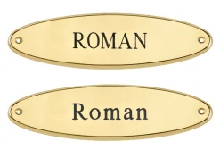 CRW Brass Raised Oval Nameplate