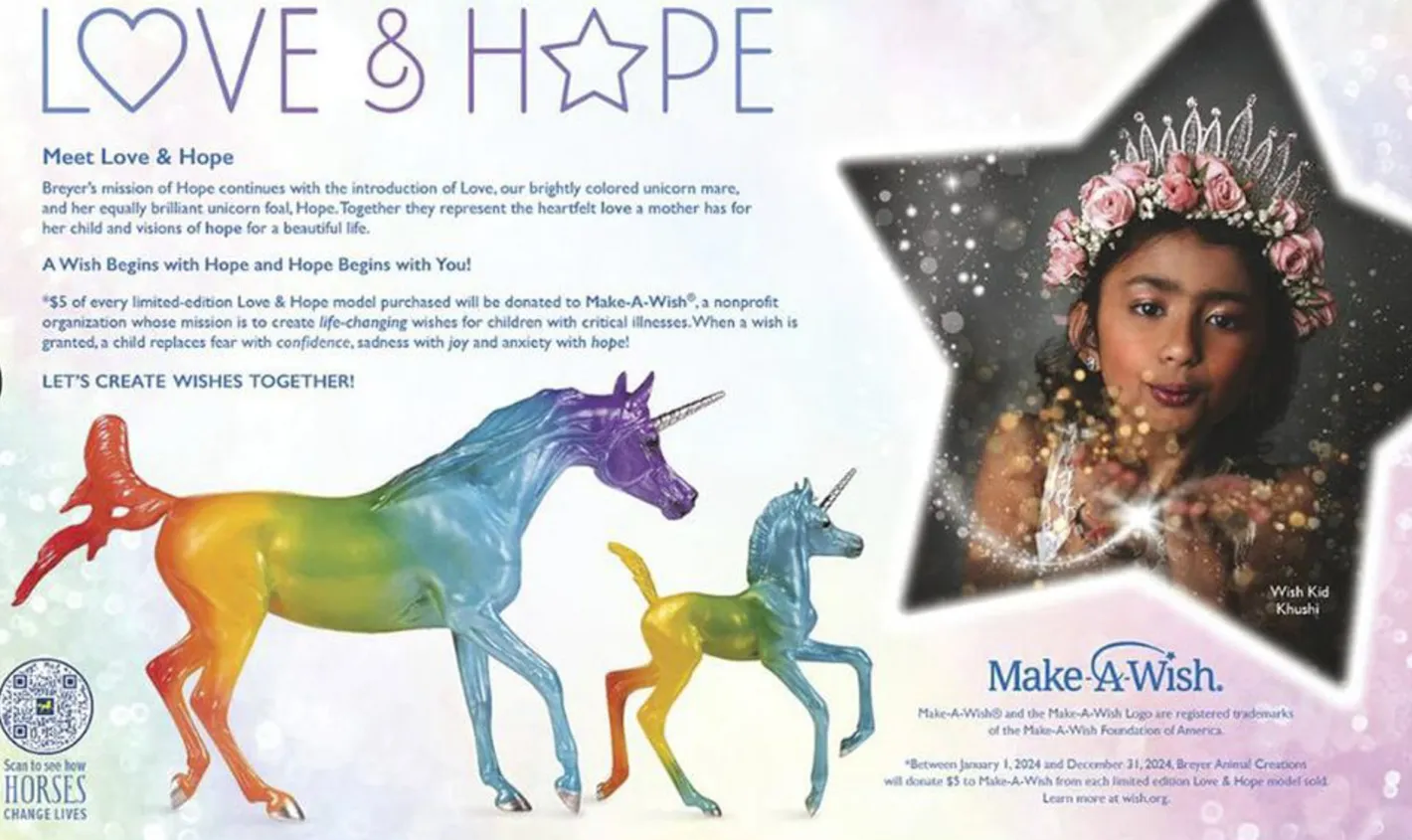 Kids REEVES INTERNATIONAL Breyer® Love & Hope 2024 Horse of the Year