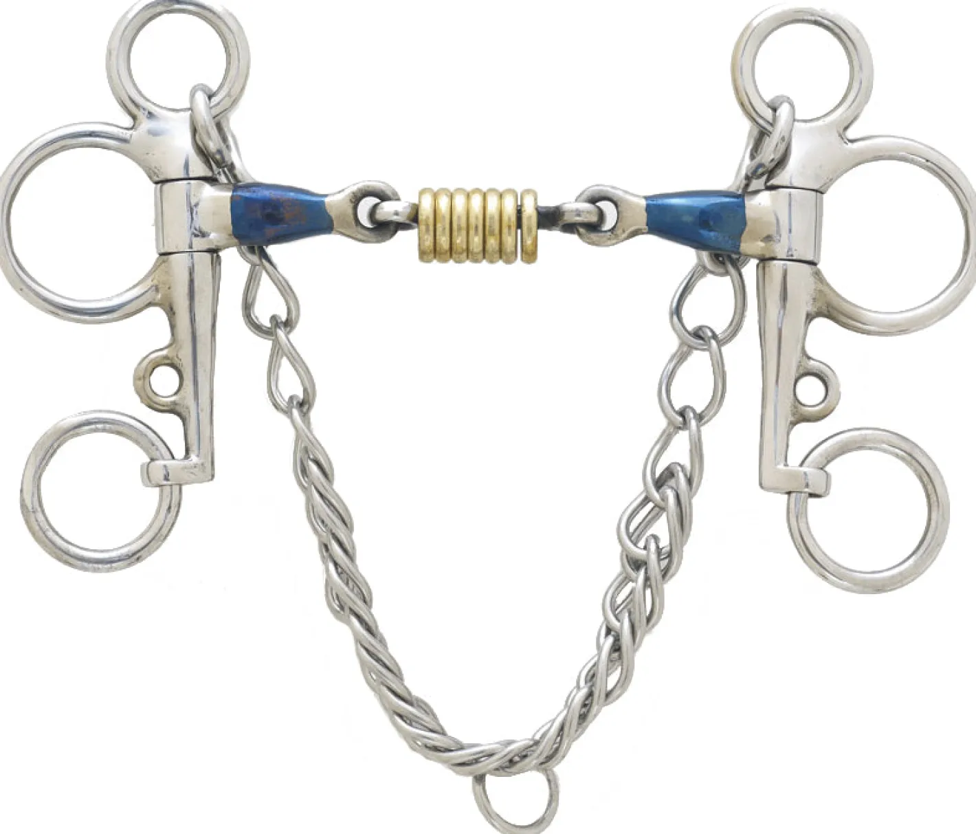 ERS Centaur® Blue Steel Double-Jointed Disc Tom Thumb Pelham Bit