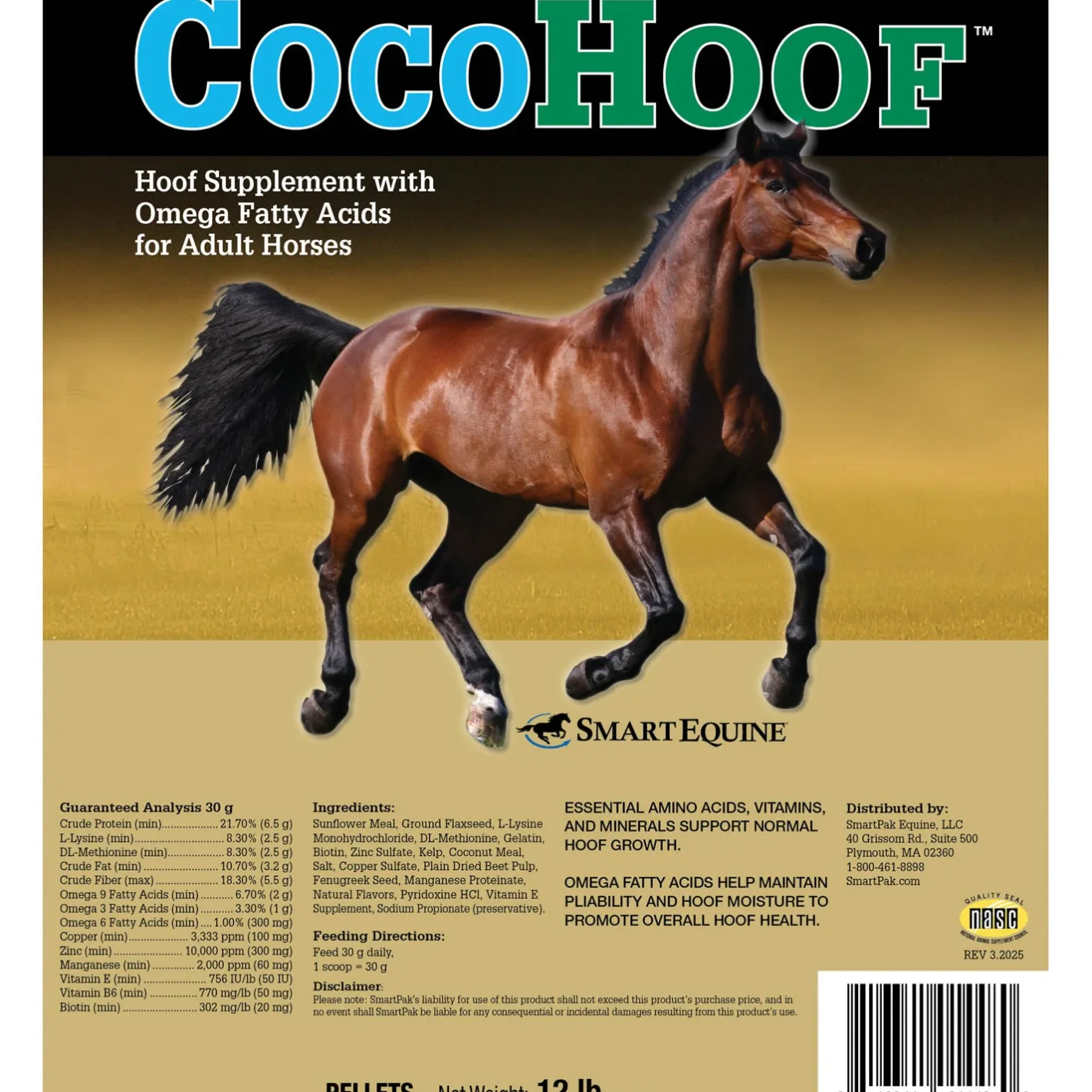 SMARTPAK CocoHoof™ Pellets by SmartEquine™ - 12 lbs