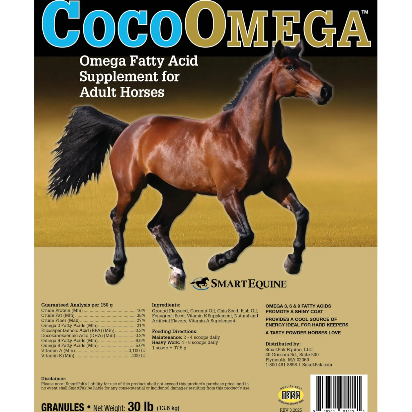 SMARTPAK CocoOmega™ by SmartEquine™ - 30 lbs.