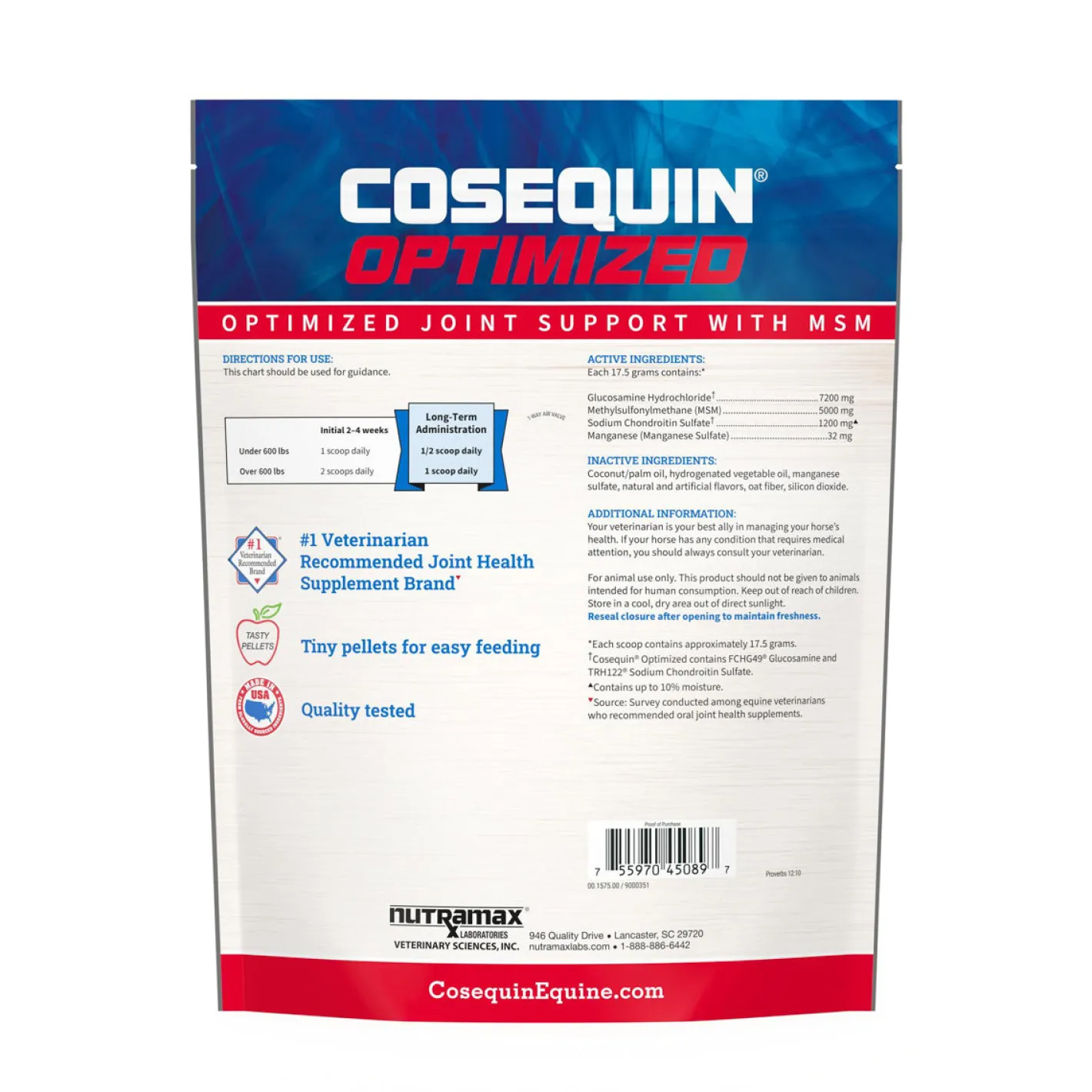 NUTRAMAX Cosequin® Optimized with MSM Pellets