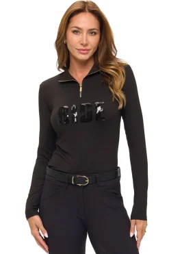 DANCING EQUESTRIAN Ladies’ "Ride" Long-Sleeve Base Layer Shirt