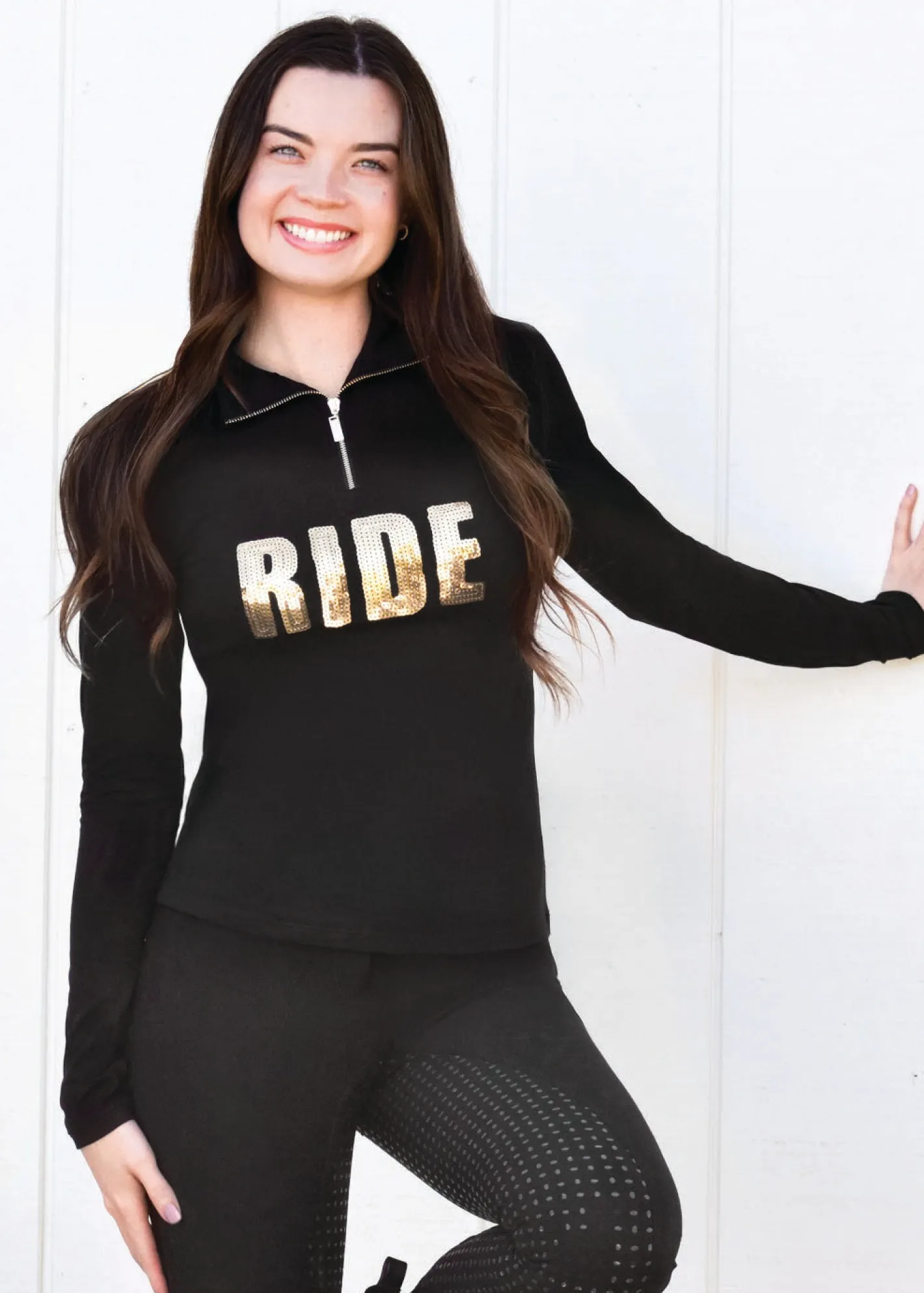 DANCING EQUESTRIAN Ladies’ "Ride" Long-Sleeve Base Layer Shirt