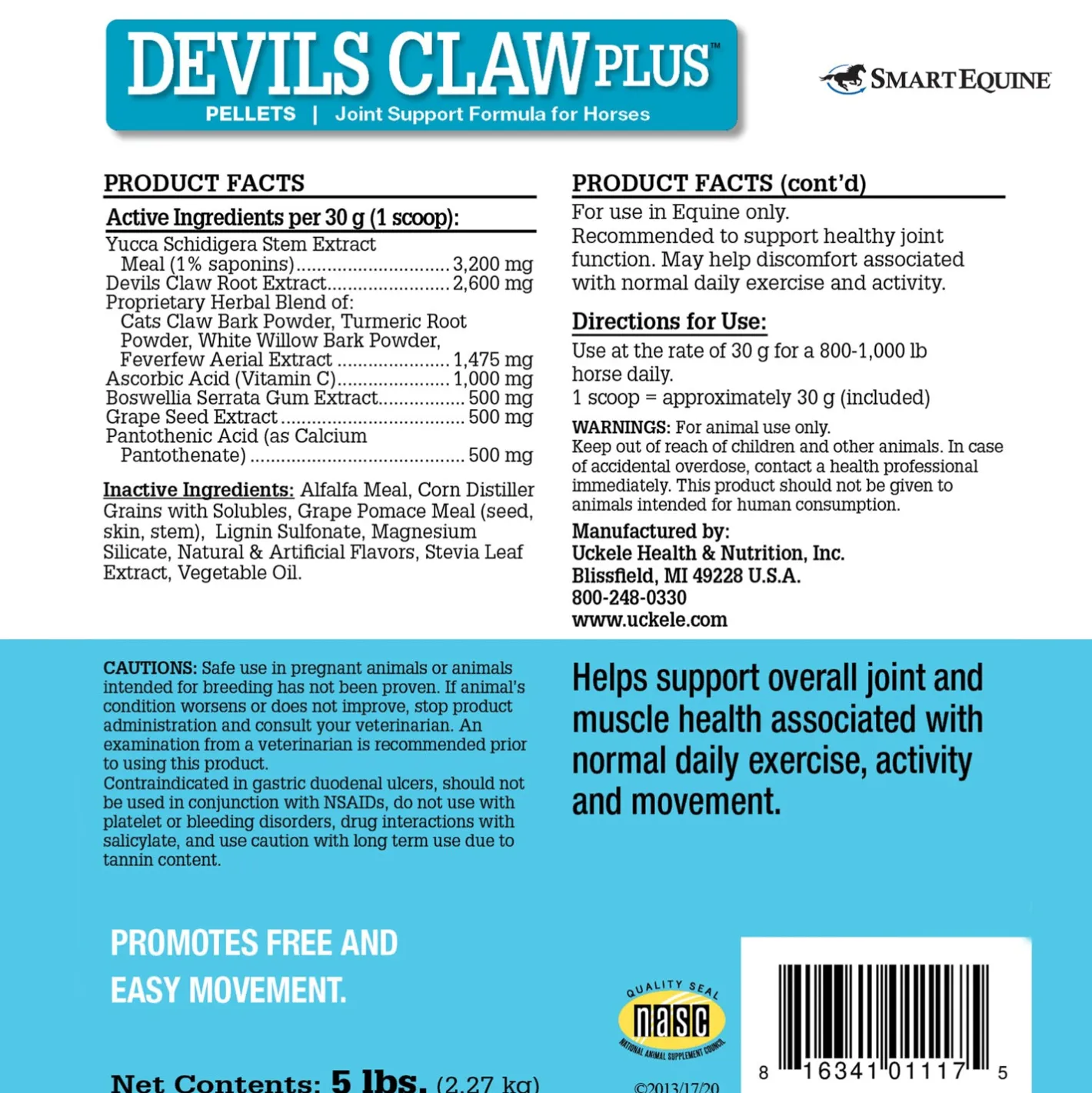 SMARTPAK Devil's Claw Plus™ Pellets by SmartEquine™ - 5 lbs.