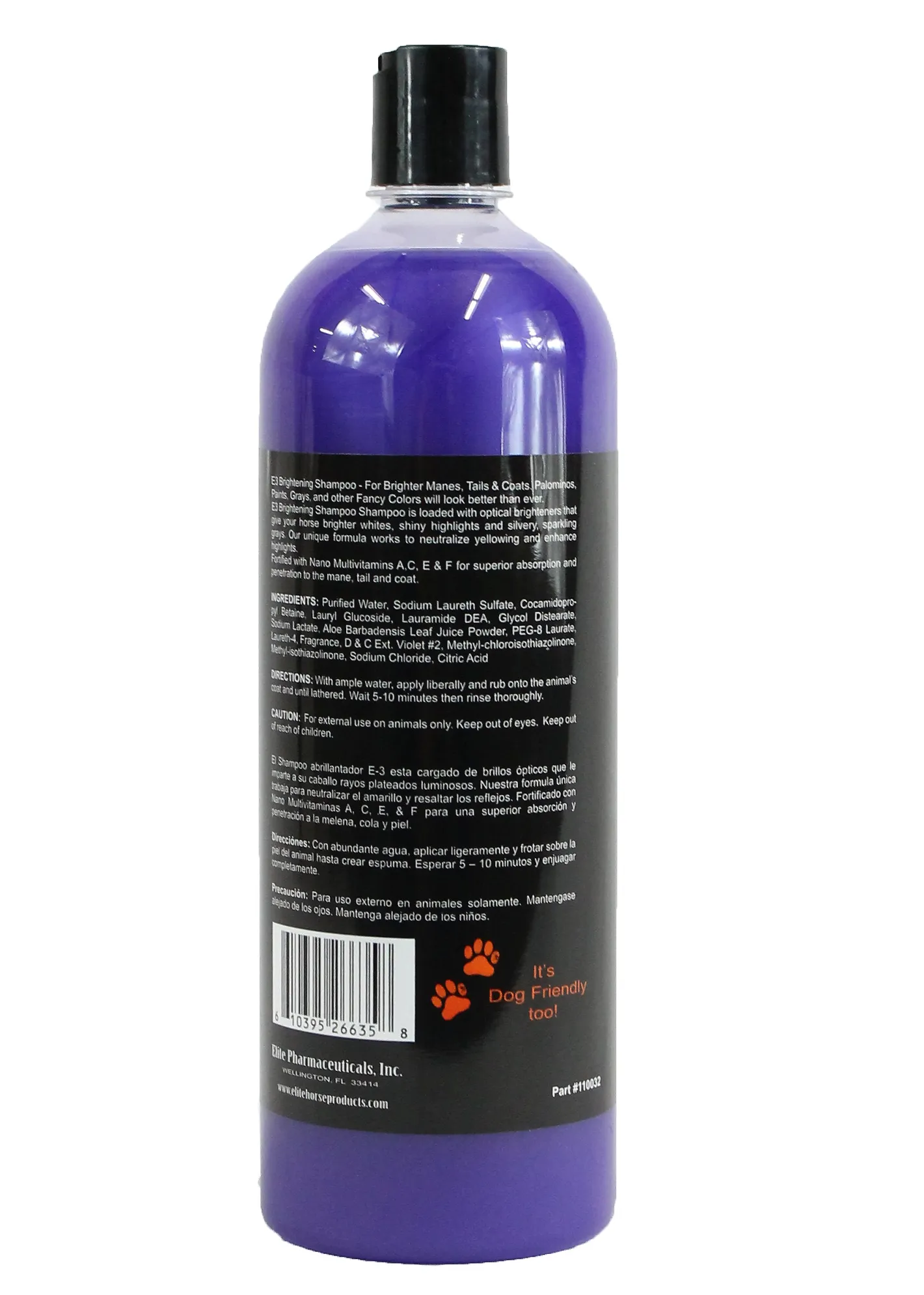 ANIMAL HEALTH INT E3® Elite Equine Evolution Brightening Shampoo - Quart