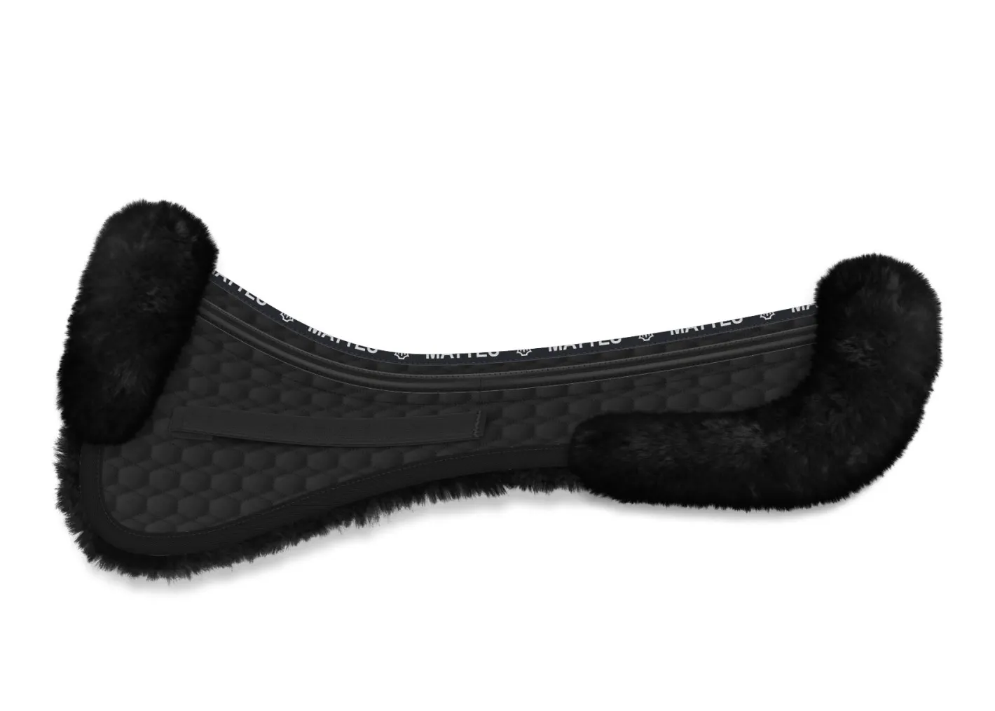 WORLD EQUSTRN BRNDS E.A. Mattes Dressage Correction Half Pad with Rear Trim & Pockets for Shims