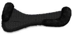 WORLD EQUSTRN BRNDS E.A. Mattes Platinum EWWA Sheepskin Dressage Half Pad with Rear Trim