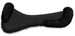 WORLD EQUSTRN BRNDS E.A. Mattes Platinum EWWA Sheepskin Dressage Correction Half Pad with Rear Trim