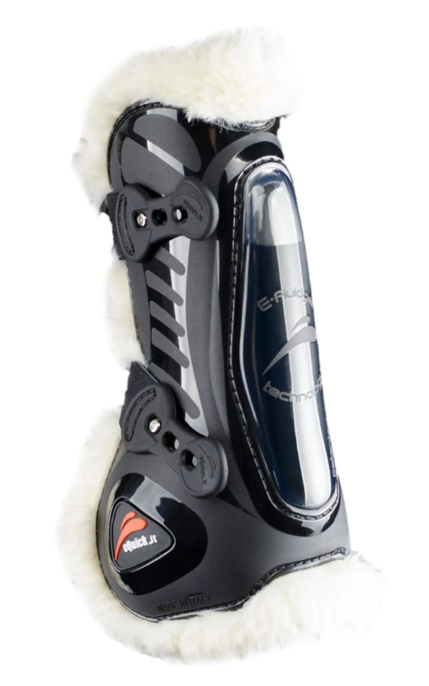 JPC EQUESTRIAN eQuick eShock Legend Front Hook-and-Loop Fluffy Boots