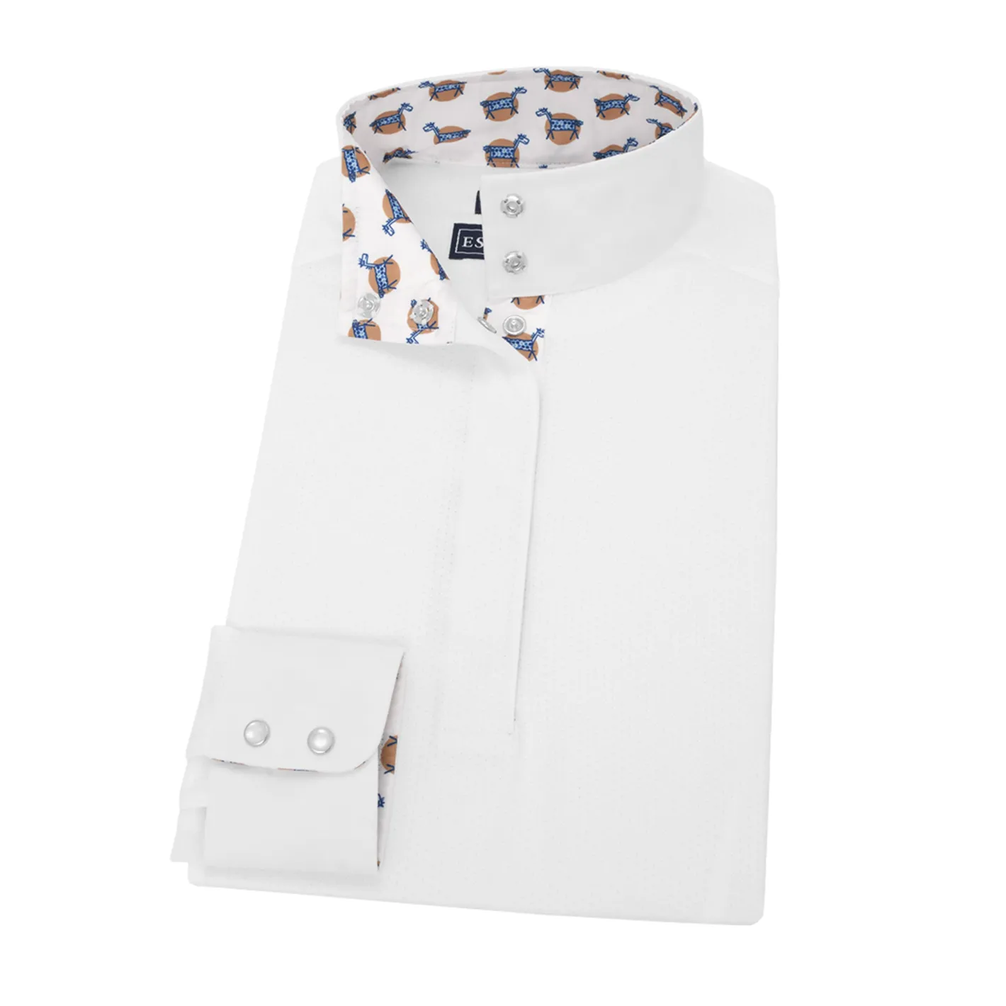 ESSEX CLASSICS Ladies’ Talent Yarn® Straight Collar Long Sleeve Show Shirt