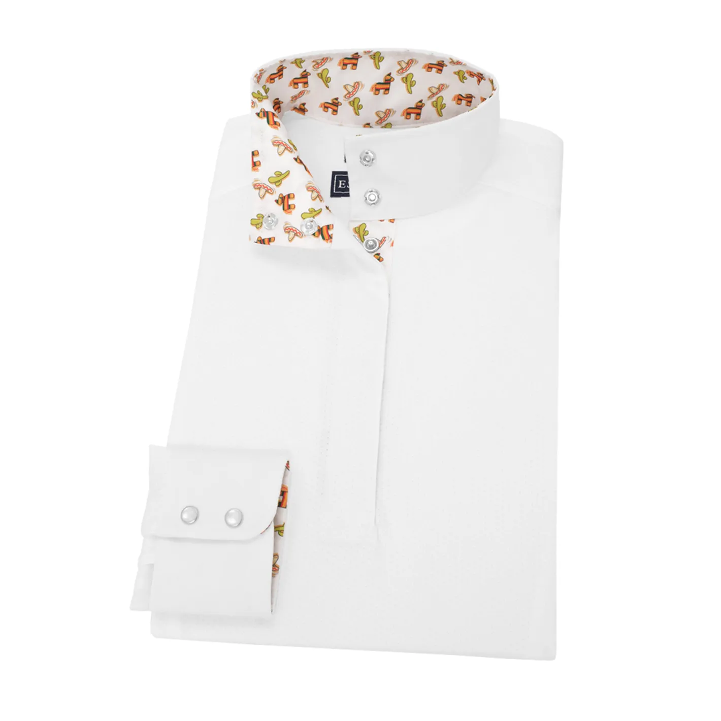 ESSEX CLASSICS Ladies’ Talent Yarn® Straight Collar Long Sleeve Show Shirt