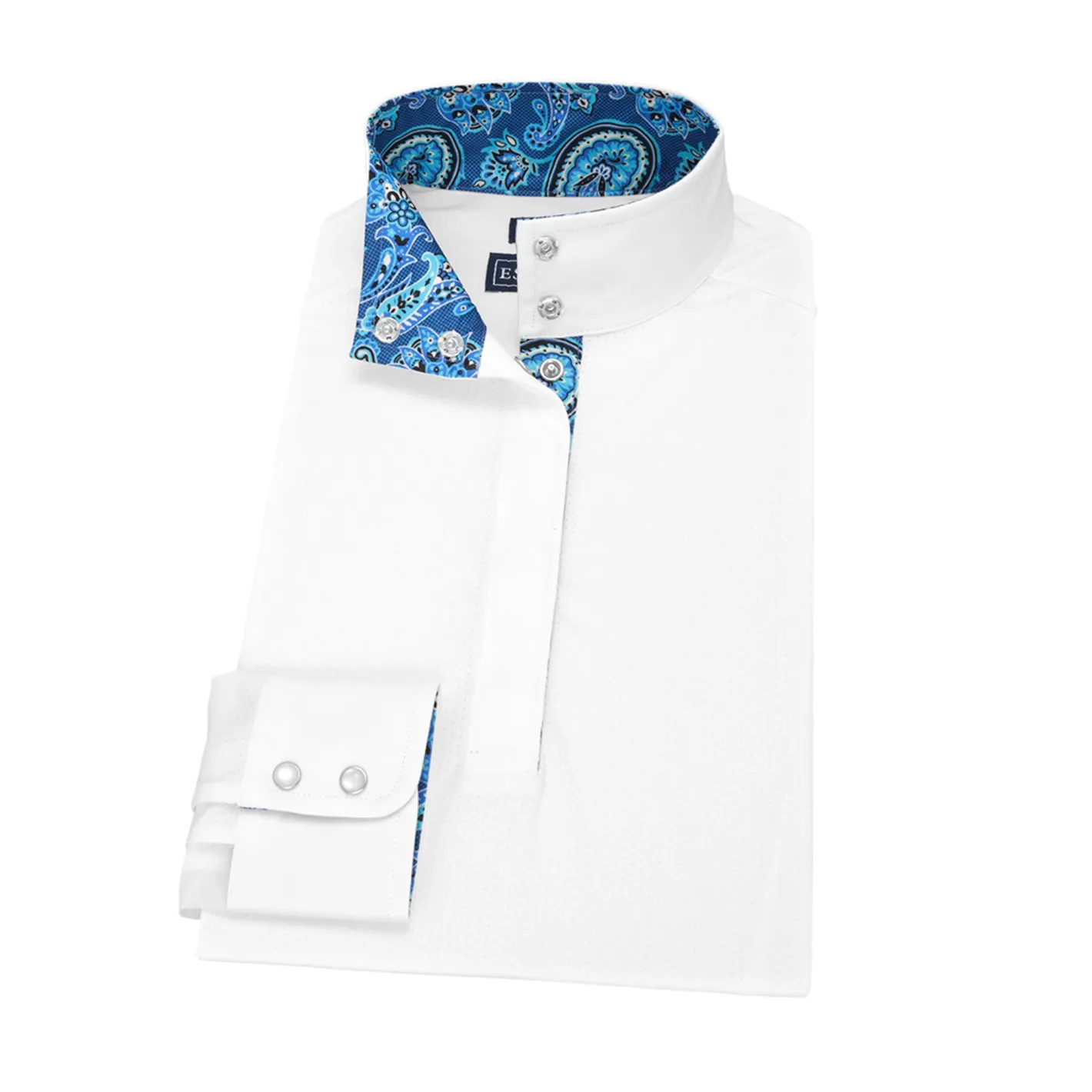 ESSEX CLASSICS Ladies’ Talent Yarn® Straight Collar Long Sleeve Show Shirt