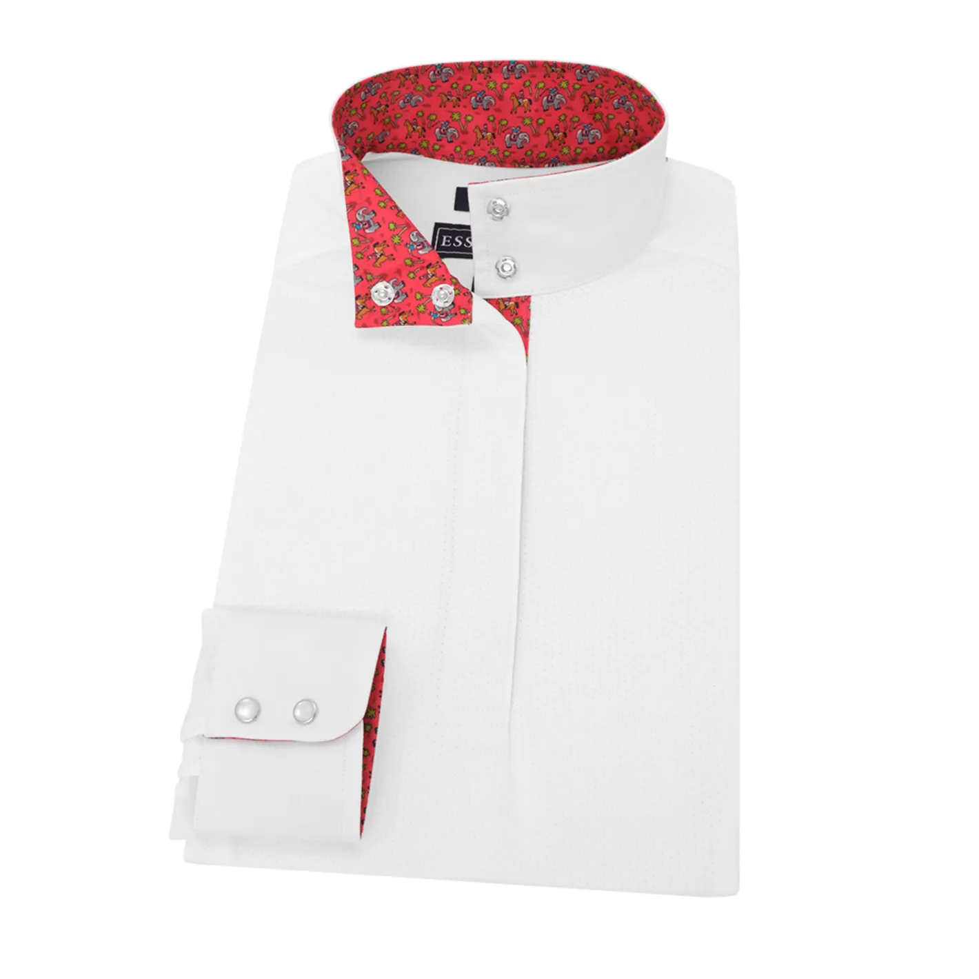 ESSEX CLASSICS Ladies’ Talent Yarn® Straight Collar Long Sleeve Show Shirt