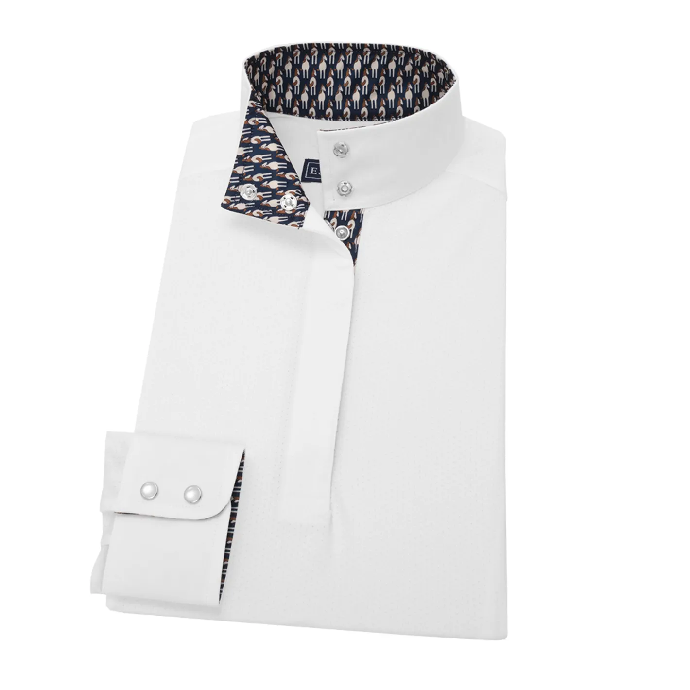 ESSEX CLASSICS Ladies’ Talent Yarn® Straight Collar Long Sleeve Show Shirt