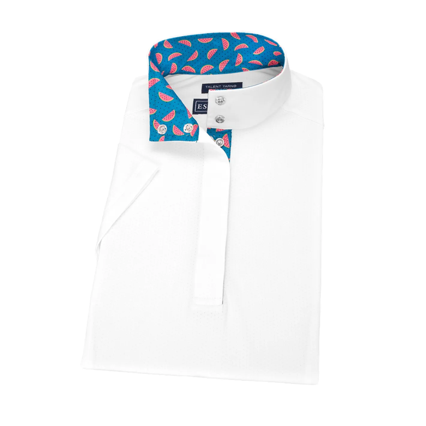 ESSEX CLASSICS Ladies’ Talent Yarn® Straight Collar Short Sleeve Show Shirt