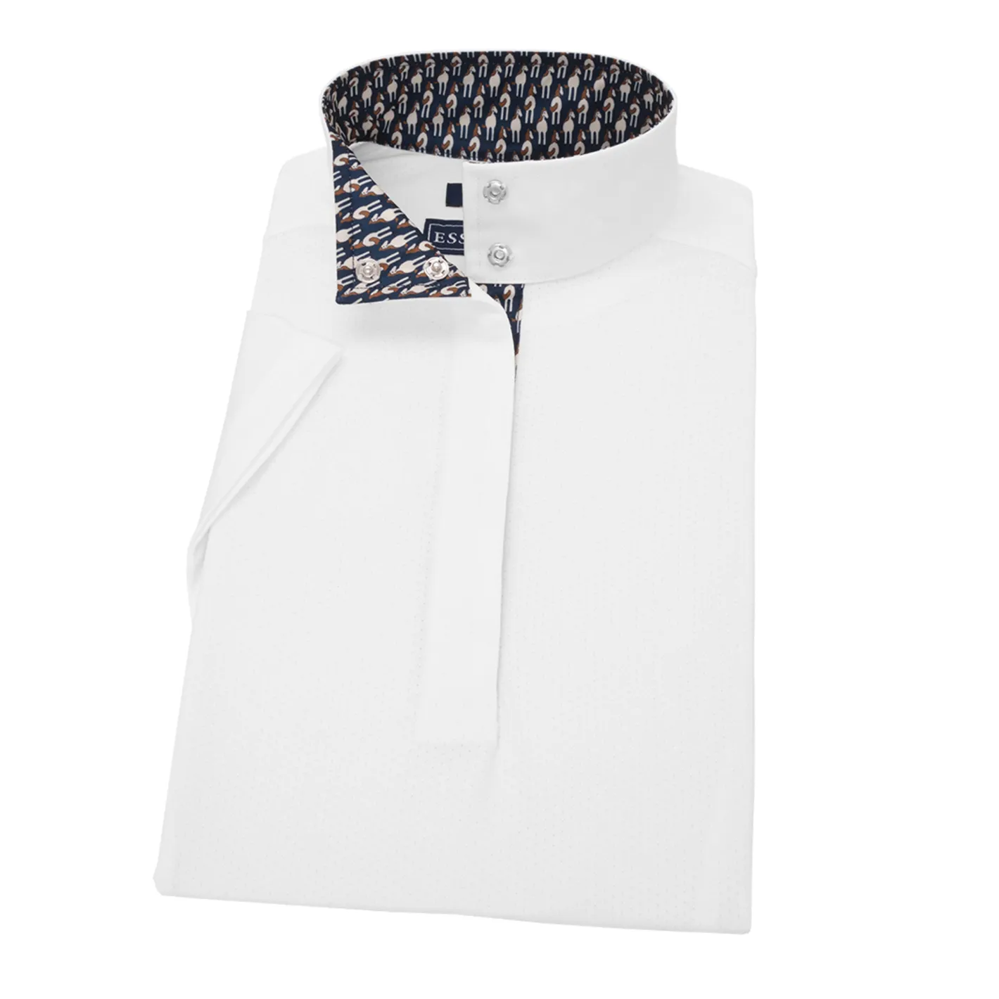 ESSEX CLASSICS Ladies’ Talent Yarn® Straight Collar Short Sleeve Show Shirt