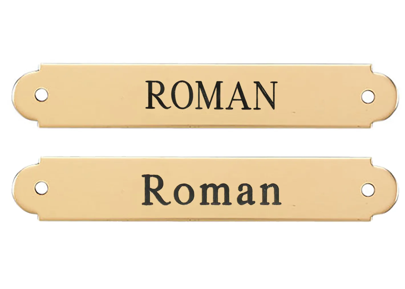DOVER DROPSHIP Fancy Halter Nameplate - 1 or 2 lines