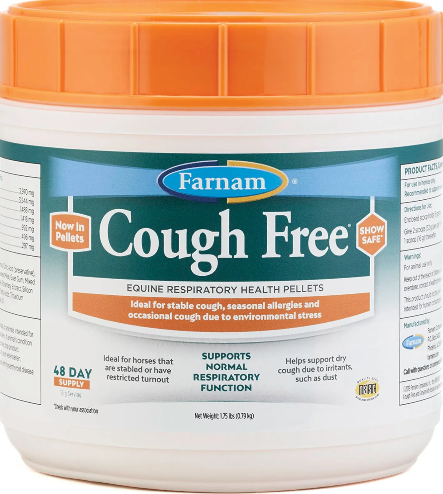 ANIMAL HEALTH INT Farnam® Cough Free® Equine Respiratory Health Pellets