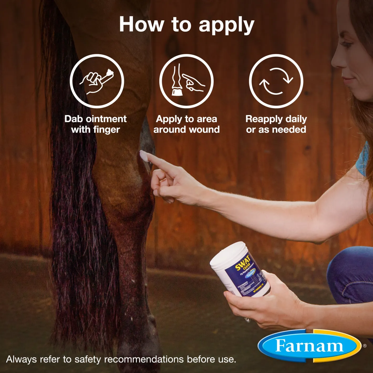 ANIMAL HEALTH INT Farnam® Swat® Clear Fly Repellent Ointment