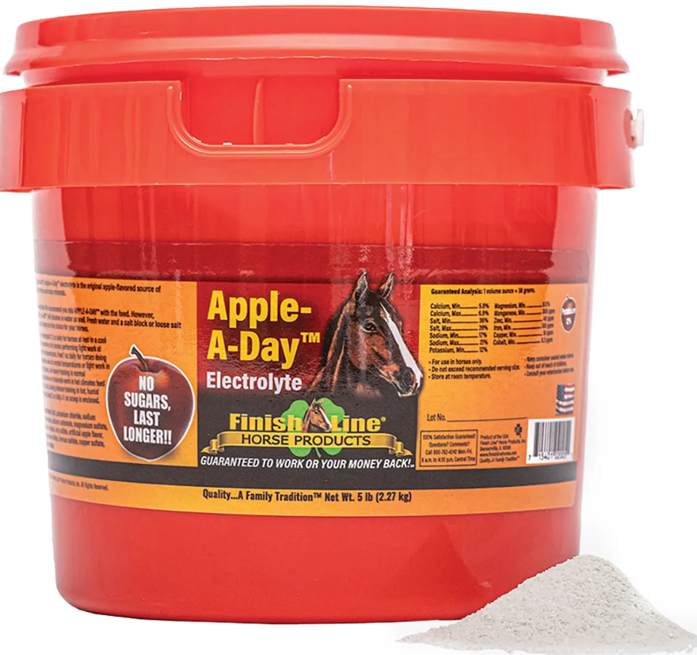 ANIMAL HEALTH INT Finish Line® Apple A Day™ Electrolyte, 5 Pounds