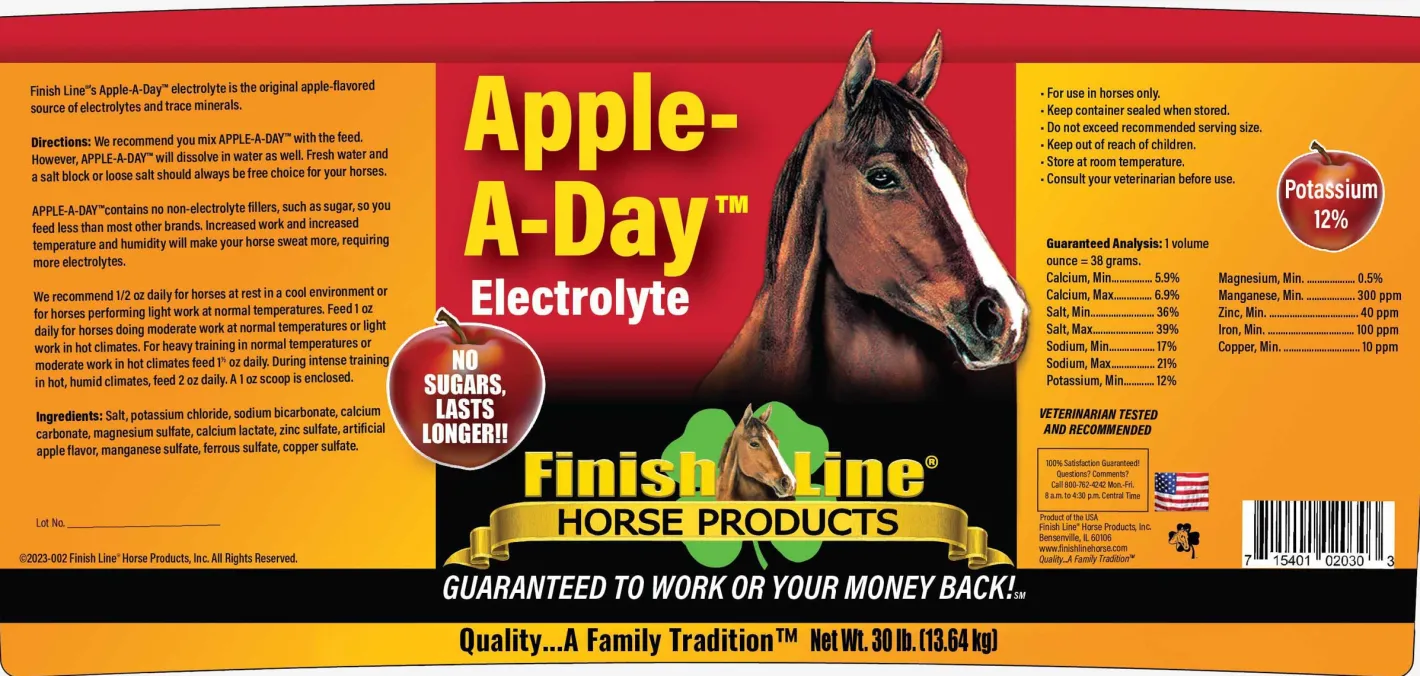 ANIMAL HEALTH INT Finish Line® Apple A Day™ Electrolyte, 5 Pounds