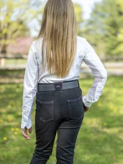 Kids FITS RIDING FITS® Girls’ Denim Tread Knee-Patch Breech