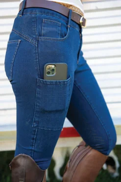 FITS RIDING FITS® Ladies’ Denim Full-Seat Tread Cargo Breech