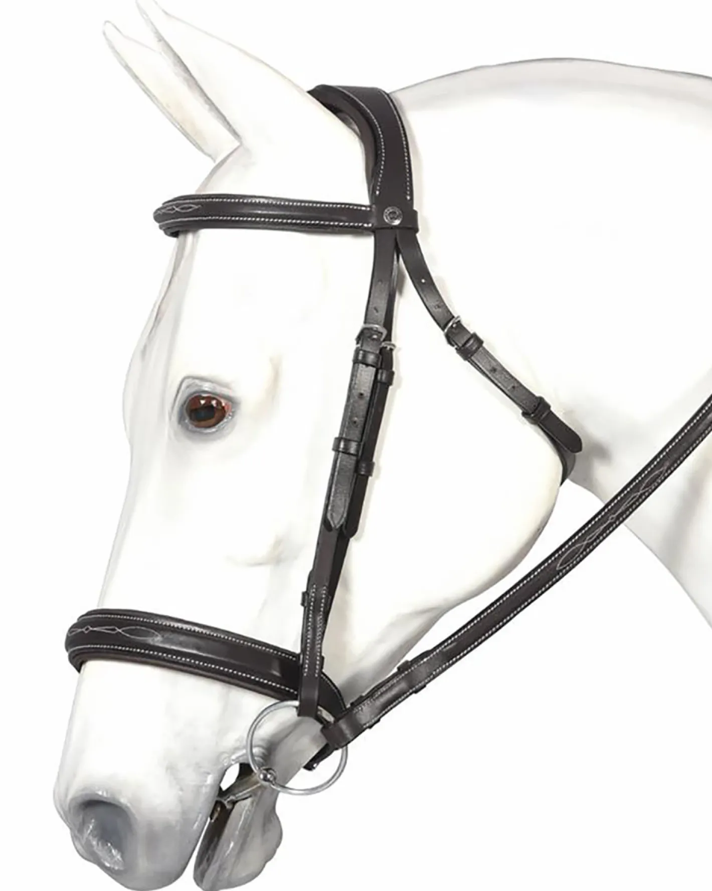 JPC EQUESTRIAN Henri de Rivel Mono Crown Bridle with Padded Wide Noseband