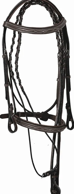 JPC EQUESTRIAN Henri de Rivel Pro Fancy Raised Comfort Crown Padded Bridle with Fancy Raised Reins