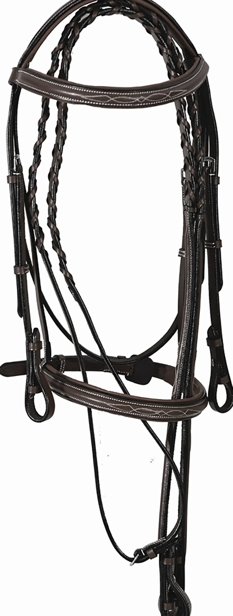 JPC EQUESTRIAN Henri de Rivel Pro Fancy Raised Comfort Crown Padded Bridle with Fancy Raised Reins
