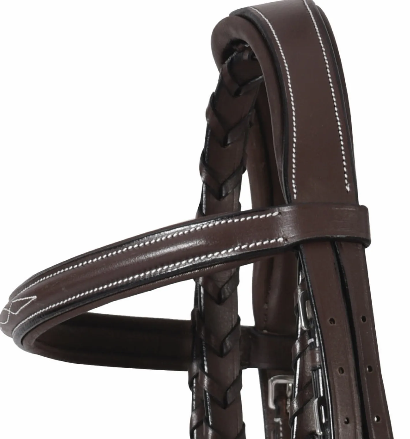 JPC EQUESTRIAN Henri de Rivel Pro Mono Crown Fancy-Stitched Padded Bridle with Laced Reins