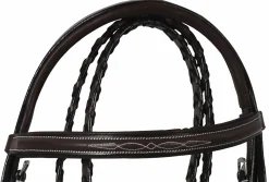 JPC EQUESTRIAN Henri de Rivel Pro Mono Crown Fancy-Stitched Padded Bridle with Laced Reins