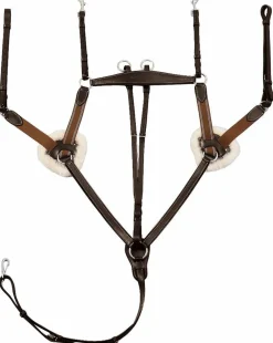 JPC EQUESTRIAN Henri de Rivel Pro 5-Point Elastic Breastplate Martingale with Running Attachment