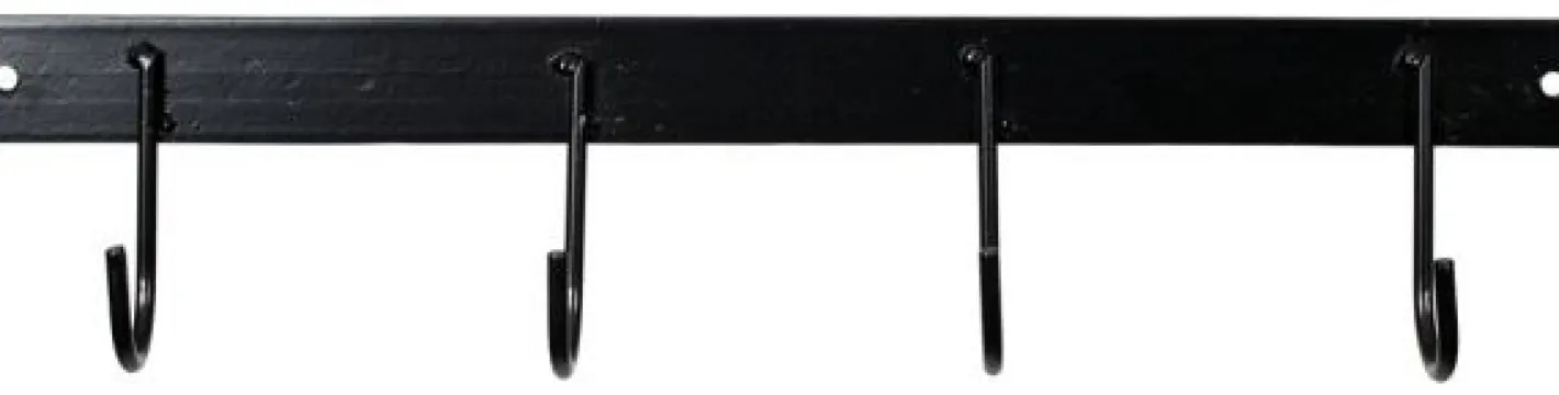 SHILOH STABLES TACK 4-Hook Welded Steel Flat Tack Bar